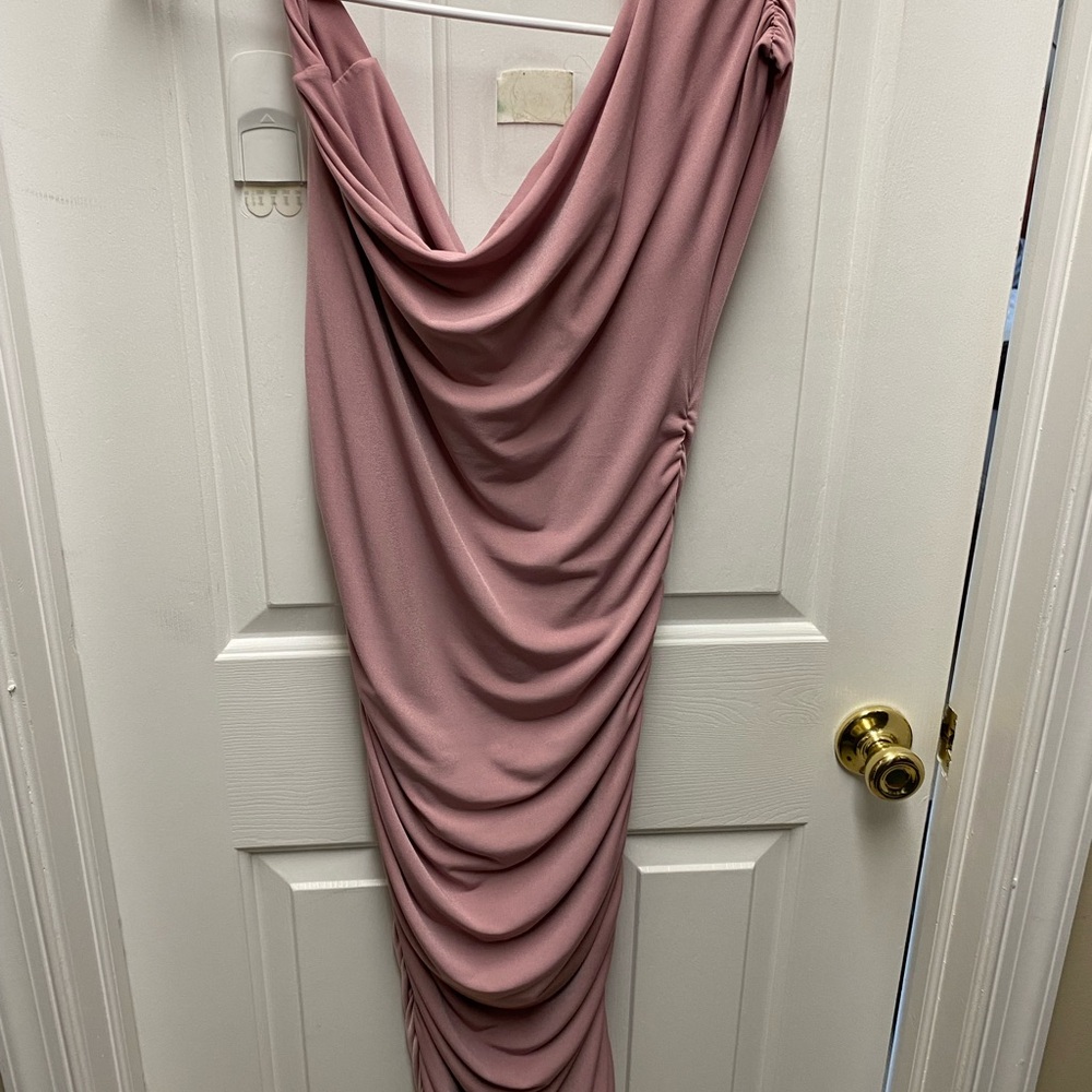 Draped Rose Pink Women’s Dress